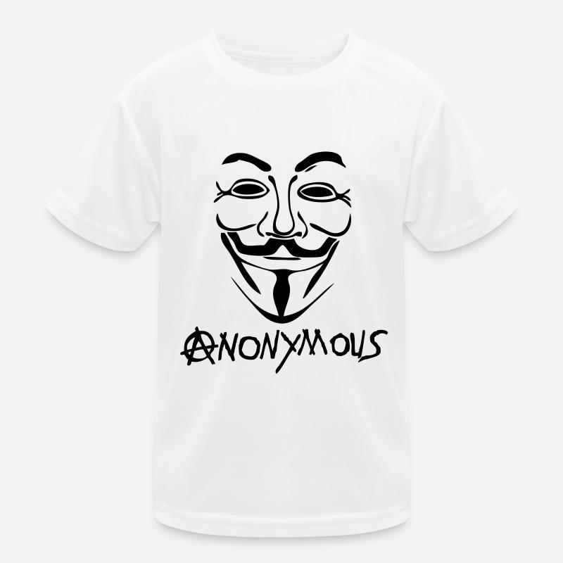 logo anarchy anonymous masque mask T-shirt sport Enfant