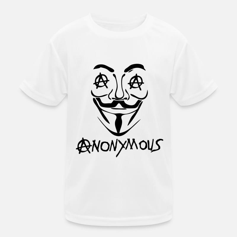 logo anarchy anonymous2 masque mask T-shirt sport Enfant