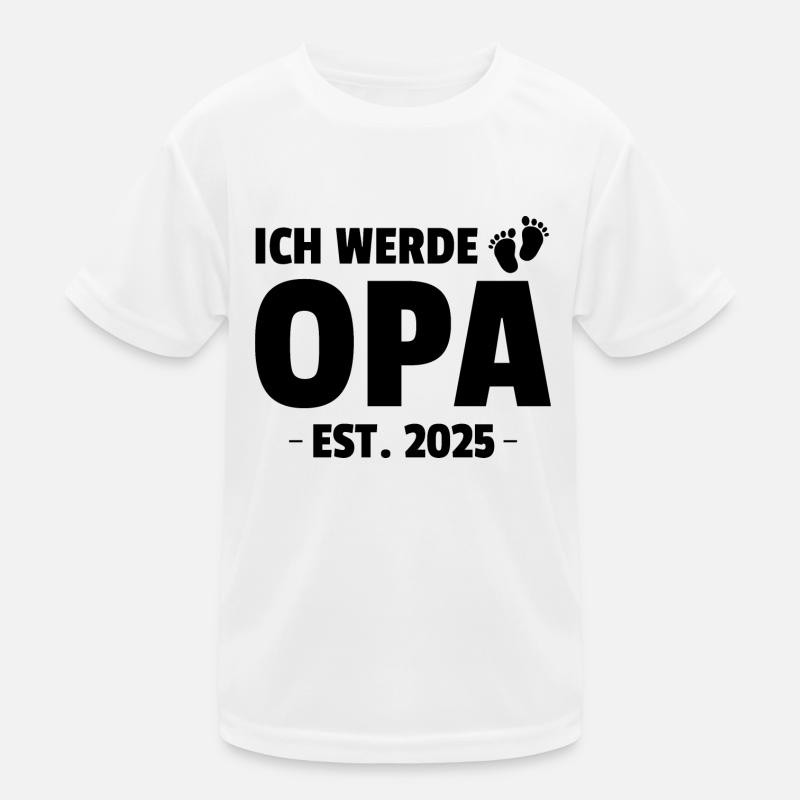 Ich Werde Opa Est. 2025 Kinder Funktions-T-Shirt