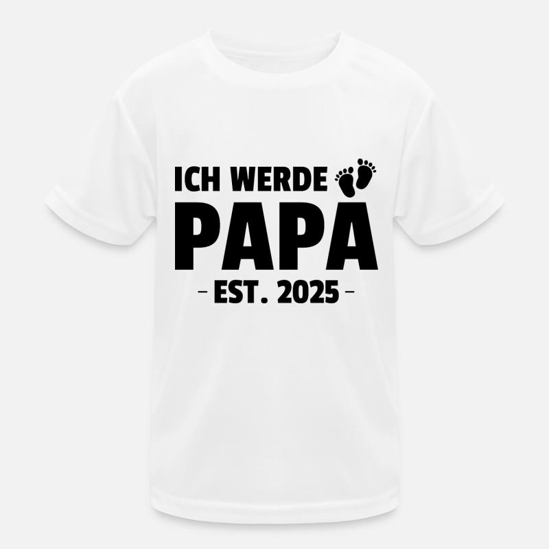 Ich Werde Papa Est. 2025 Kinder Funktions-T-Shirt