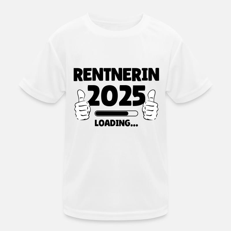 Rentnerin 2025 Loading Kinder Funktions-T-Shirt