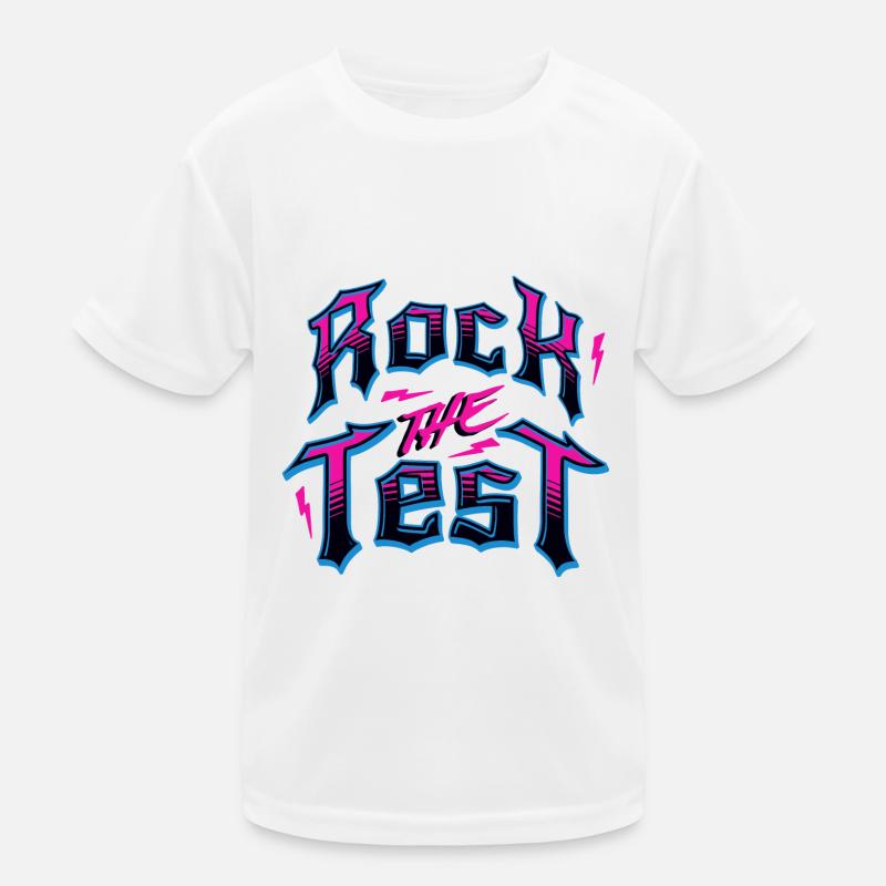 Test Day Rock Der Test Funny Teacher Testing Day Kinder Funktions-T-Shirt