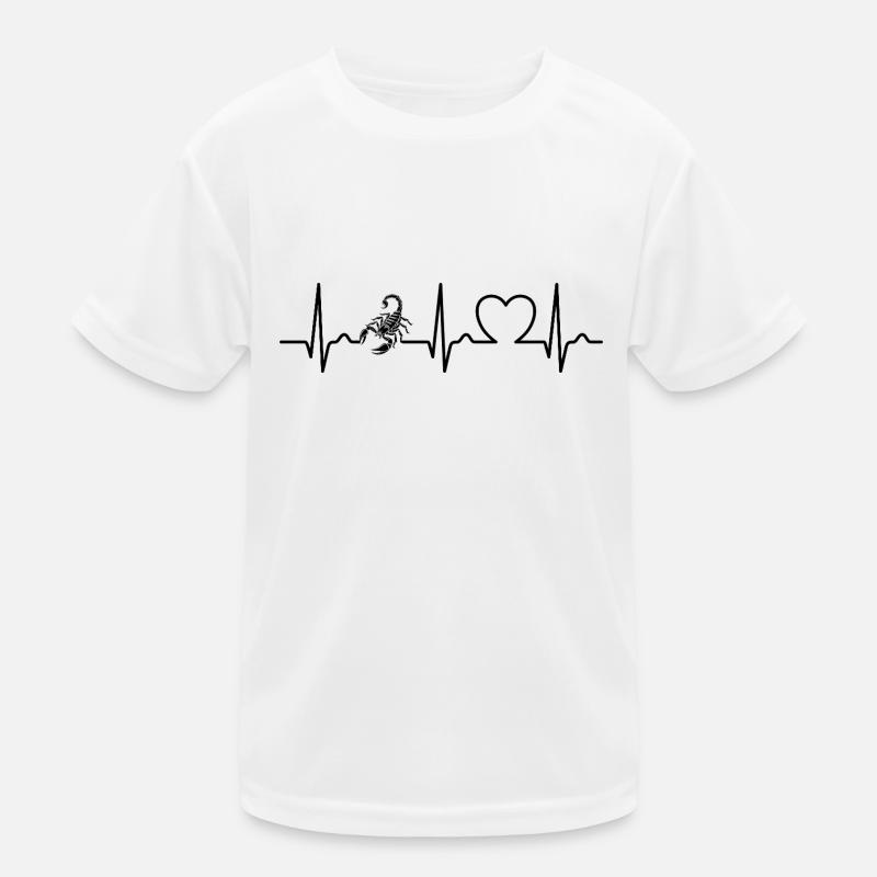 Scorpio - Poison Stinger - Pulse - Heart Curve - ECG Kids Functional T-Shirt