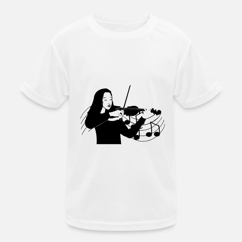 Violoniste stylisée joue du violon partition note T-shirt sport Enfant