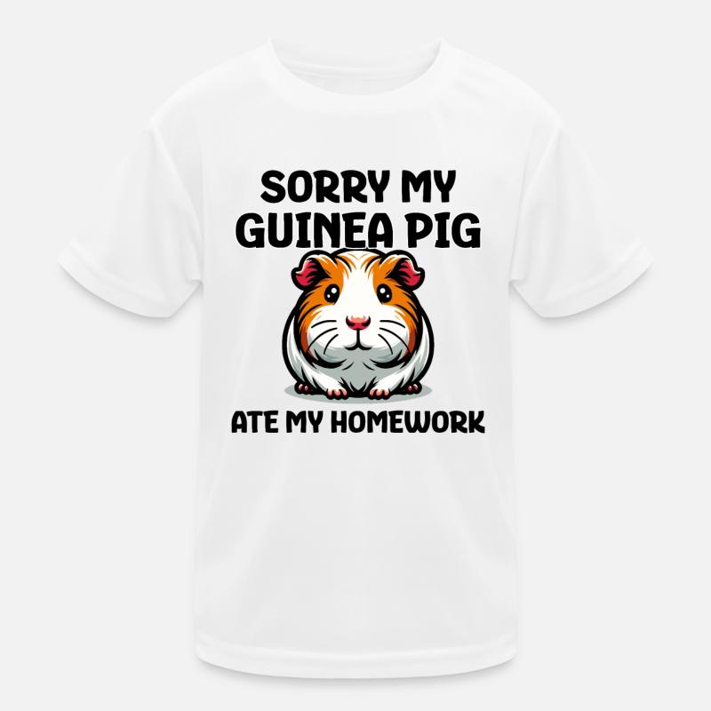 Désolé, mon cochon d’Inde a mangé mes devoirs T-shirt sport Enfant