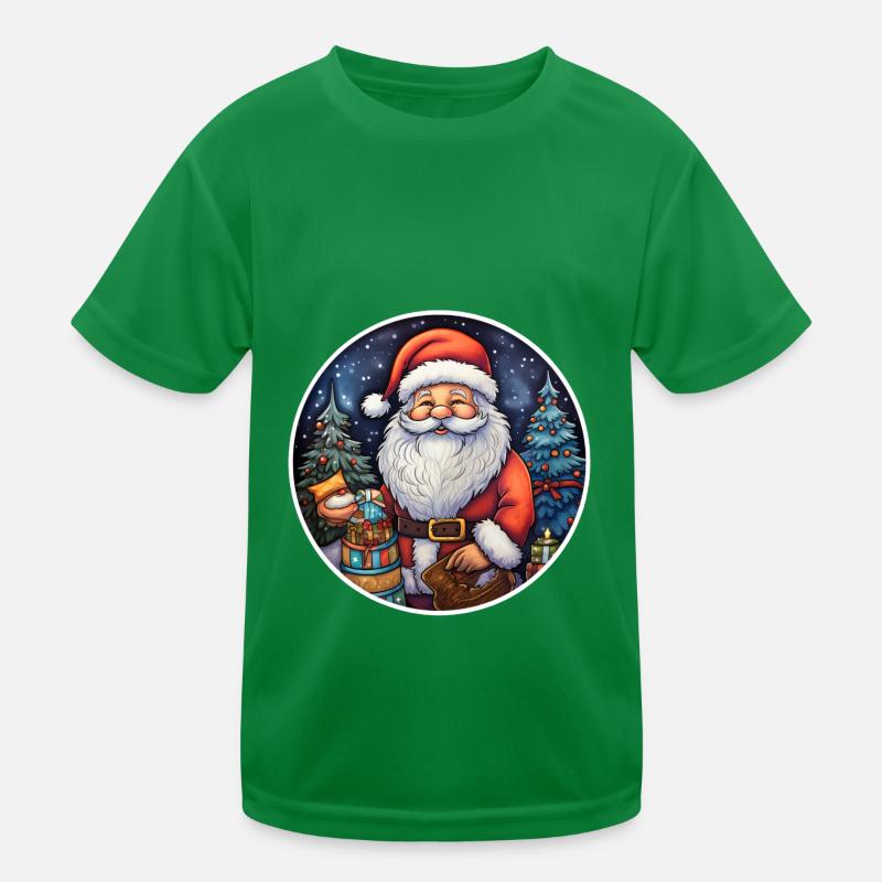 Weihnachtsmann klassisch Kinder Funktions-T-Shirt