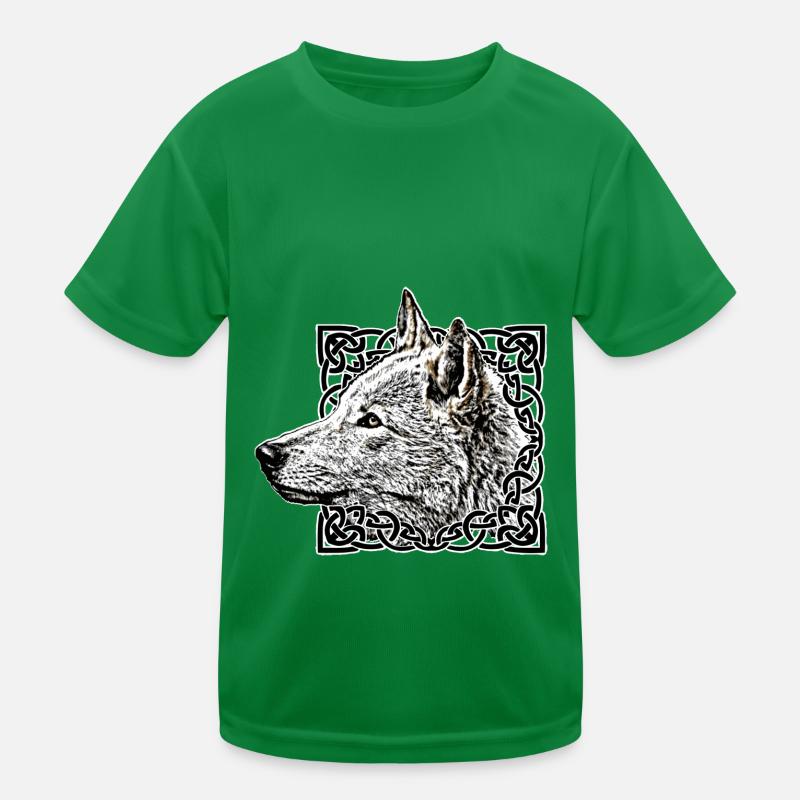 Wolf, grey Kids Functional T-Shirt