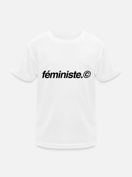 Feministin.© - Kinder Funktions-T-Shirt - Weiß