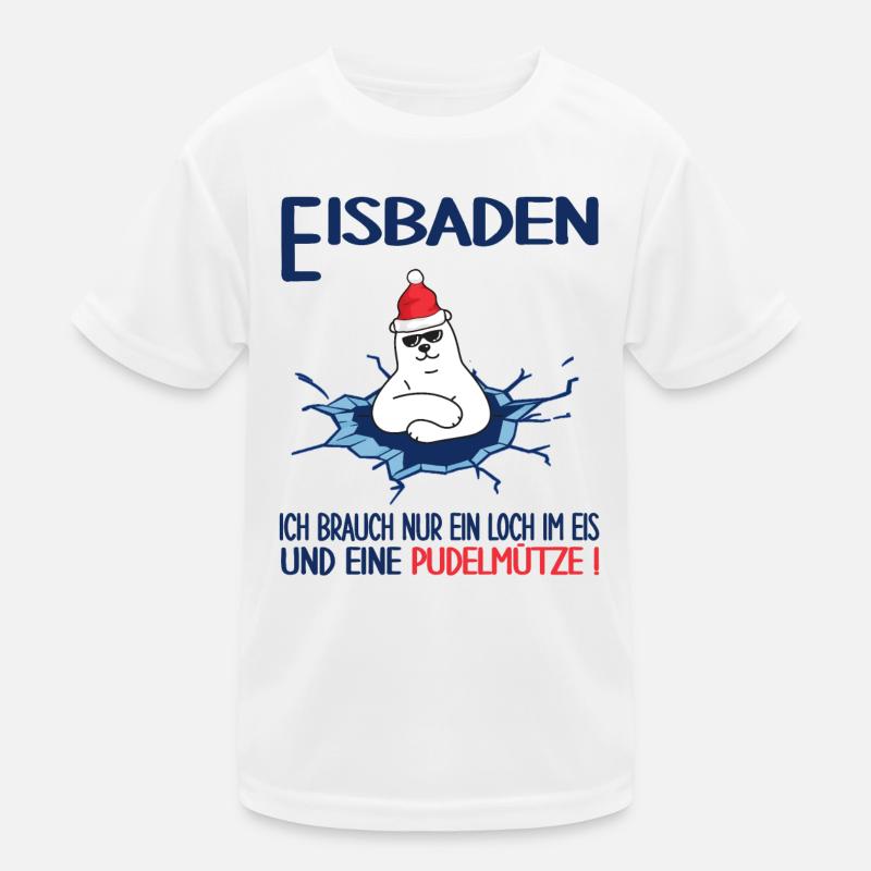winterbader winterschwimmen pudelmütze eisbaden Kinder Funktions-T-Shirt