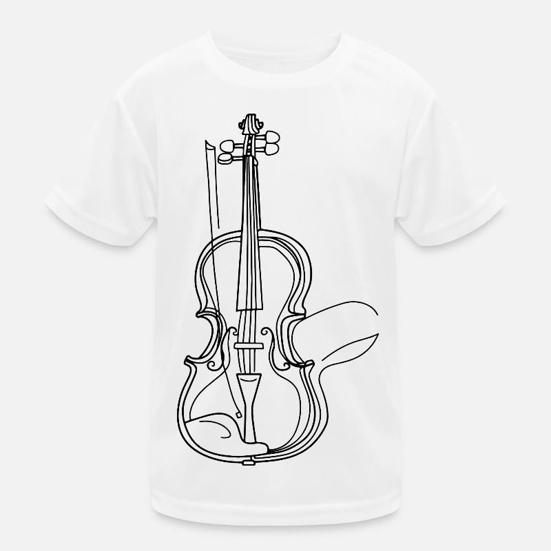 Violin Drawing Kids Functional T-Shirt