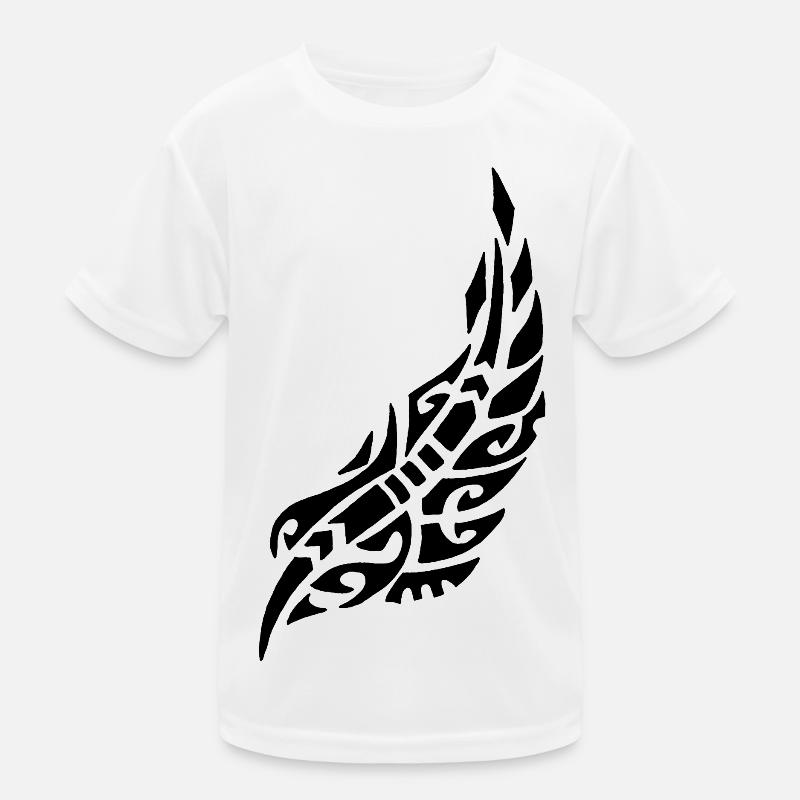 Plume noire de l'oiseau T-shirt sport Enfant