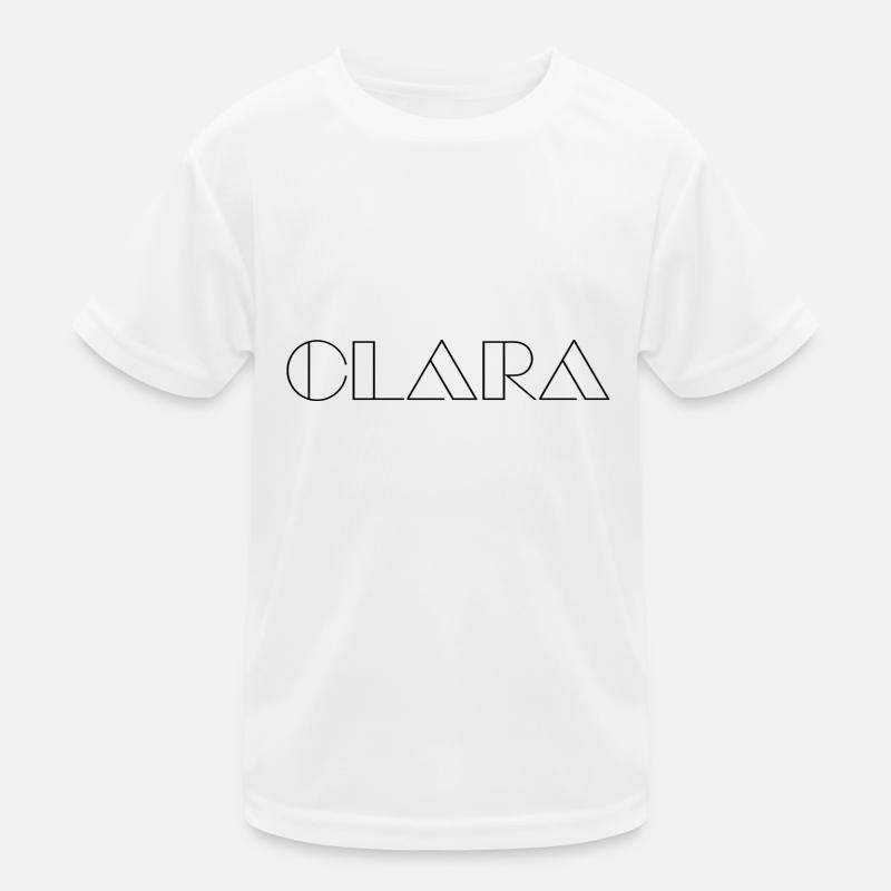 Name Clara Modern Schwarz Kinder Funktions-T-Shirt