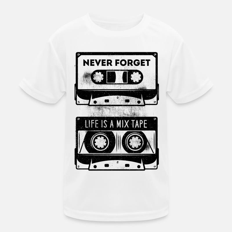 Cassette Never Forget Kids Functional T-Shirt