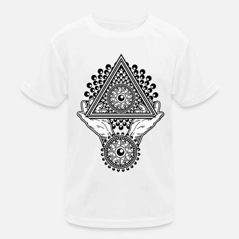 Pyramide Illuminati et œil omniscient dans le triangle T-shirt sport Enfant