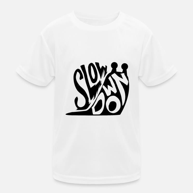 Schnecke langsam Kinder Funktions-T-Shirt