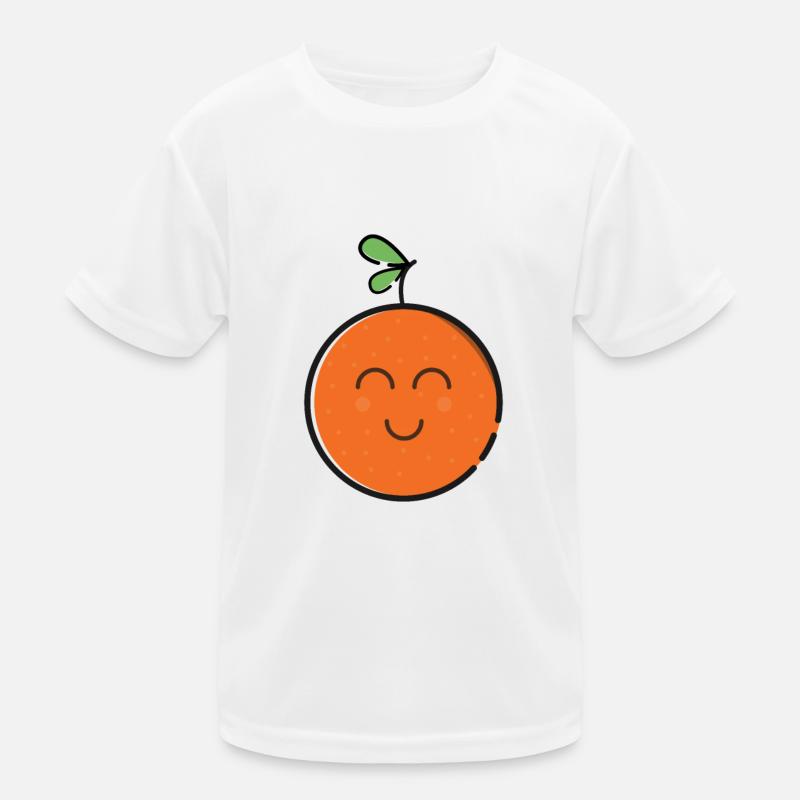 Orange Kinder Funktions-T-Shirt