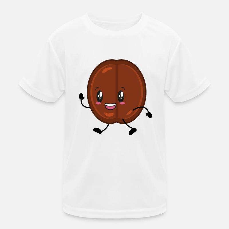 Kaffee Kaffeebohne Kinder Funktions-T-Shirt
