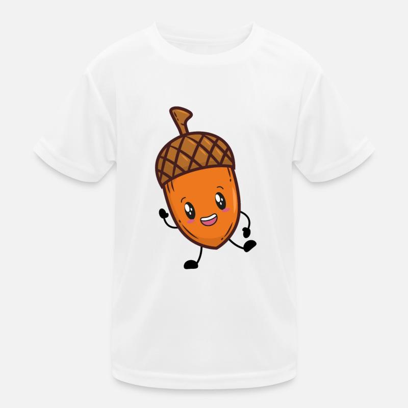 Eichel Eiche Herbst Kinder Funktions-T-Shirt