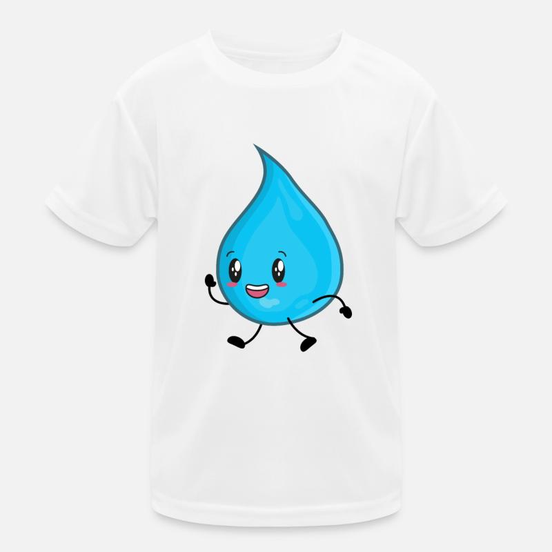 Wassertropfen Wasser Kinder Funktions-T-Shirt