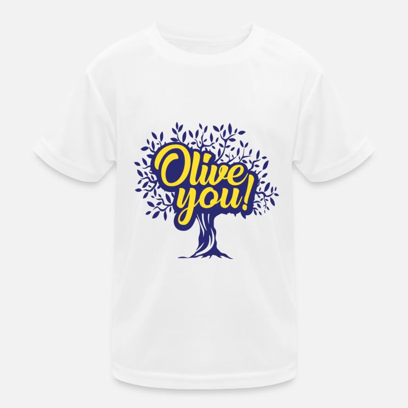 Oliven Liebe Kinder Funktions-T-Shirt