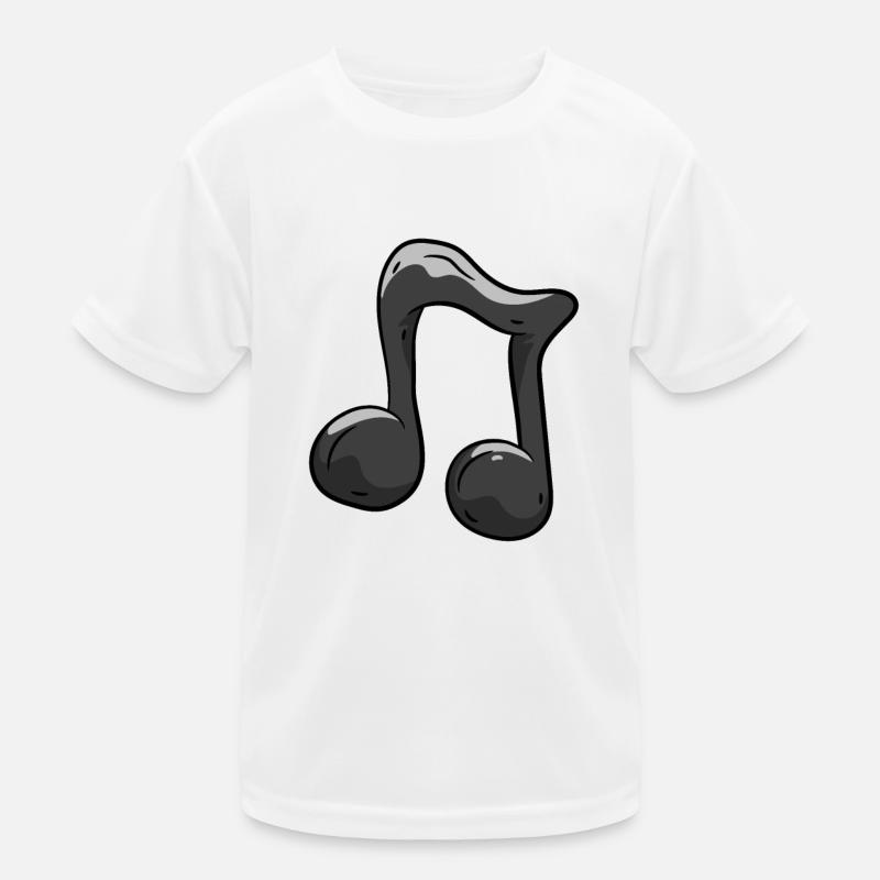 Musik Note - Kinder Funktions-T-Shirt - Weiß
