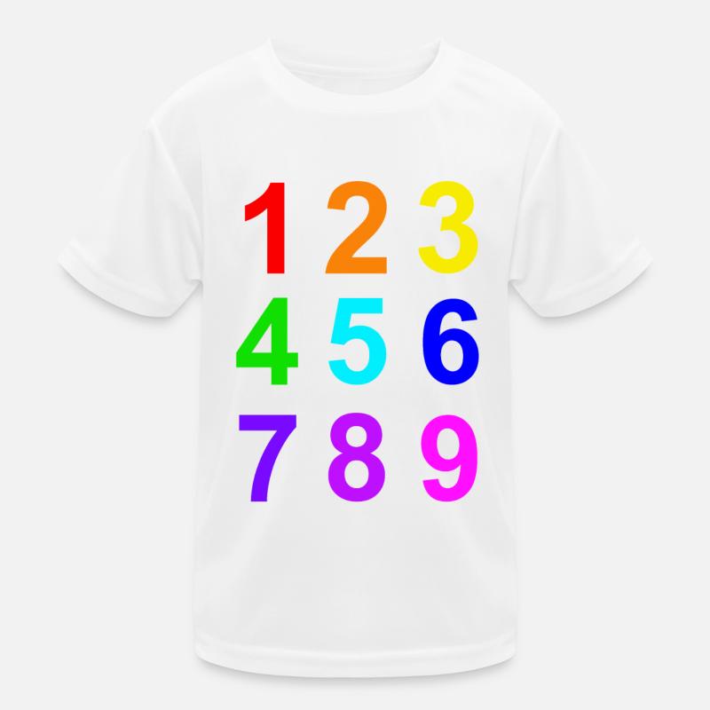 Learn numbers 1 to 9 colors Kids Functional T-Shirt