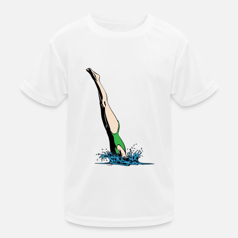 Kopfsprung Frau Kinder Funktions-T-Shirt