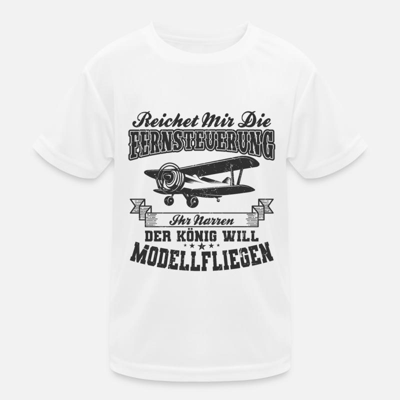 Modellflug - Kinder Funktions-T-Shirt - Weiß