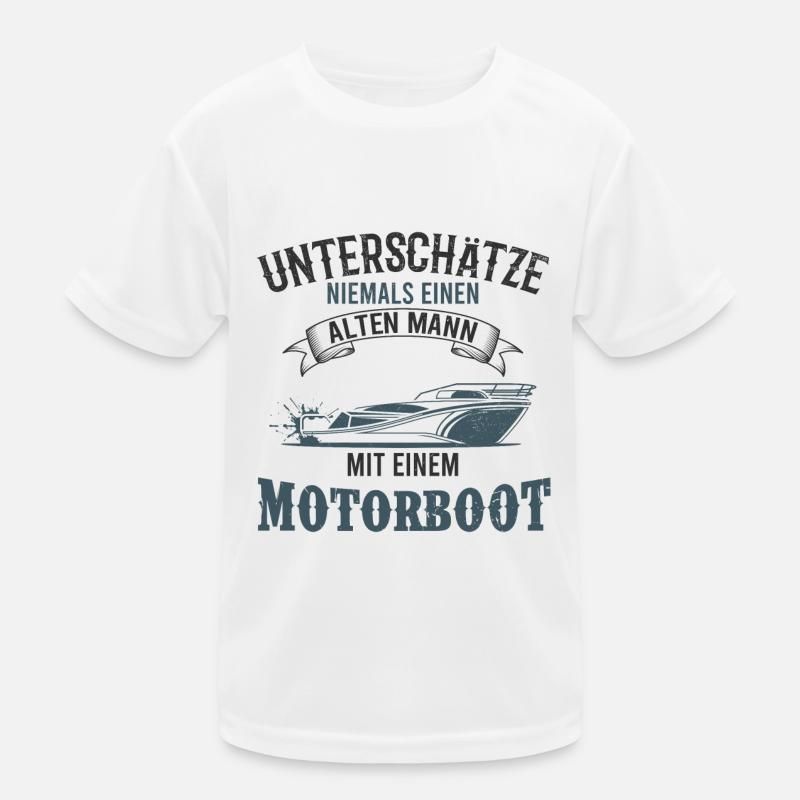 Motorboot Kinder Funktions-T-Shirt