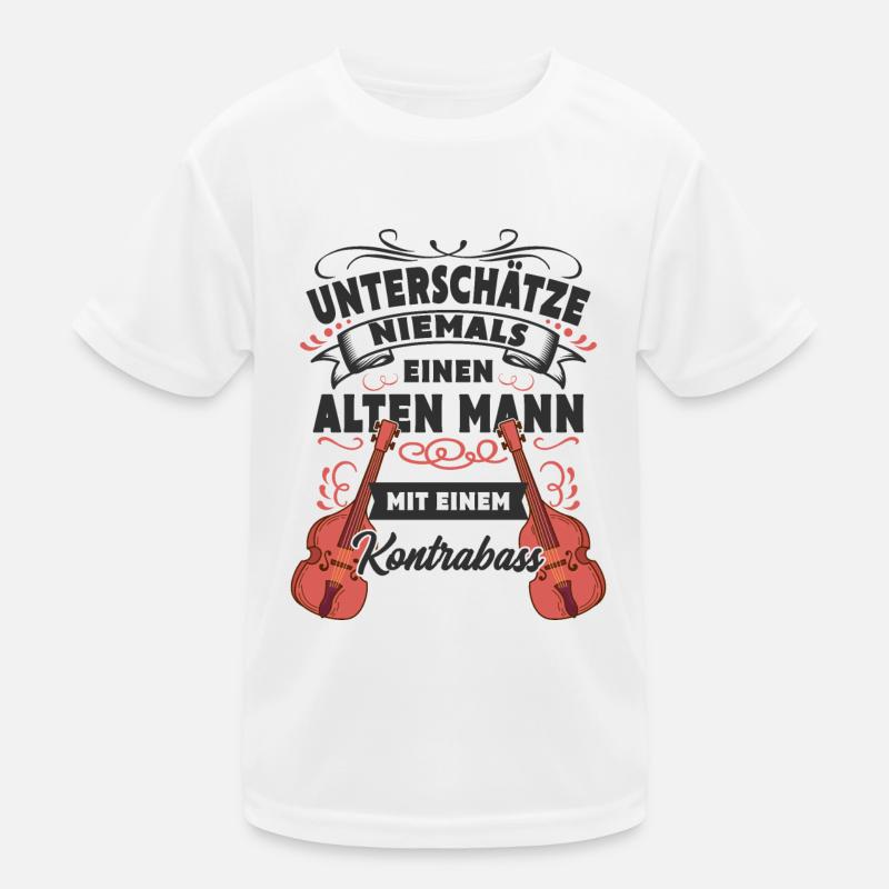 Kontrabass Kinder Funktions-T-Shirt
