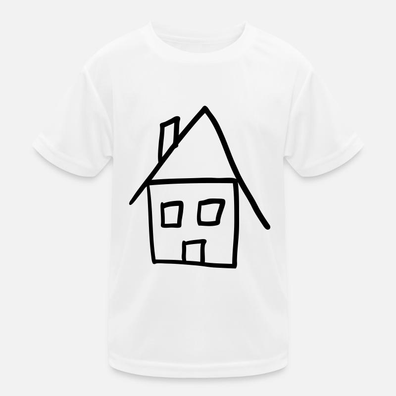 Haus Bauherr Baustelle Bauen Eigenheim Kinder Funktions-T-Shirt