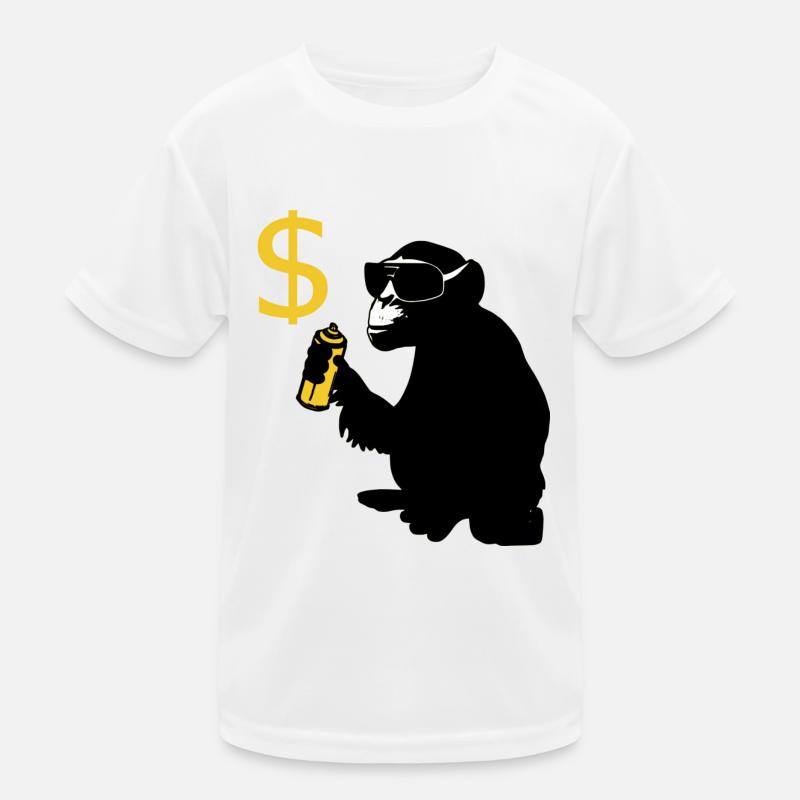 affe sprüht dollarzeichen Kinder Funktions-T-Shirt