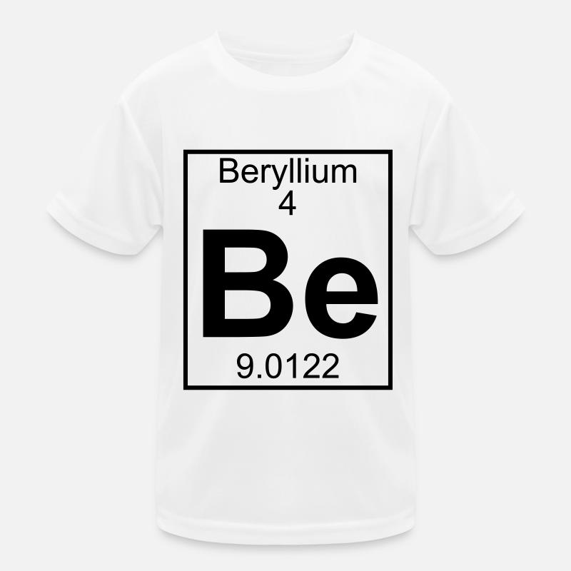 Periodic table element 4 - Be (beryllium) - BIG Kinder Funktions-T-Shirt