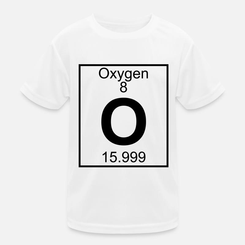 Oxygen (O) (element 8) - Kids Functional T-Shirt - white