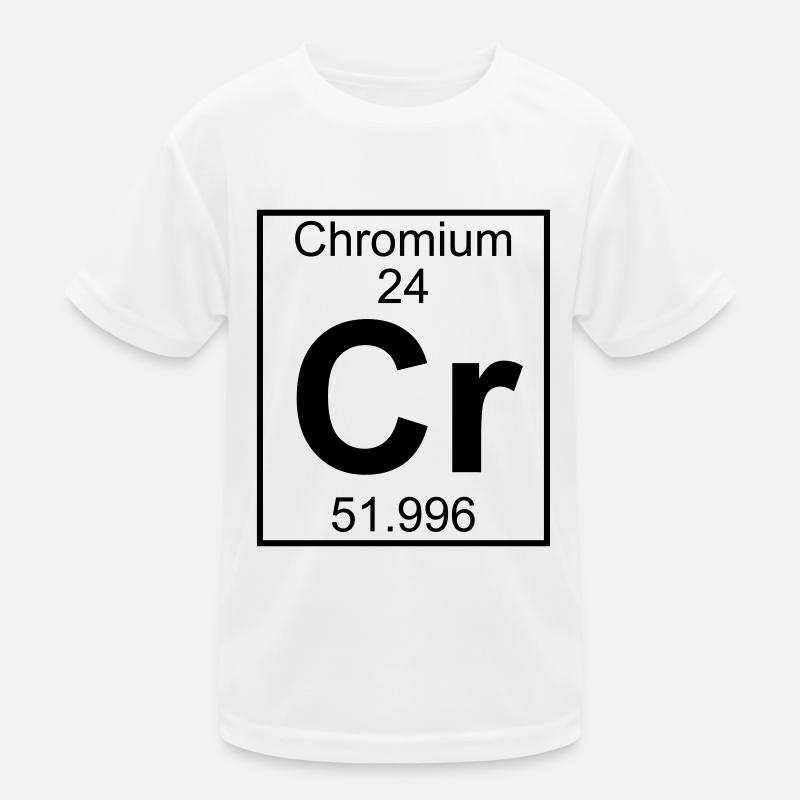 Chromium (Cr) (element 24) - Kids Functional T-Shirt - white
