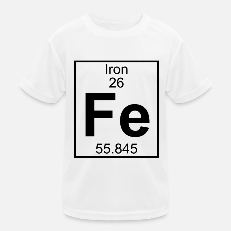 Periodic table element 26 - Fe (iron) - BIG Kinder Funktions-T-Shirt