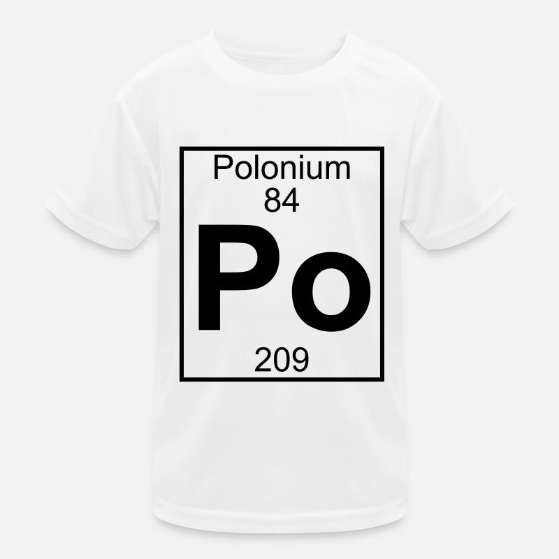 Polonium (Po) (element 84) Kids Functional T-Shirt