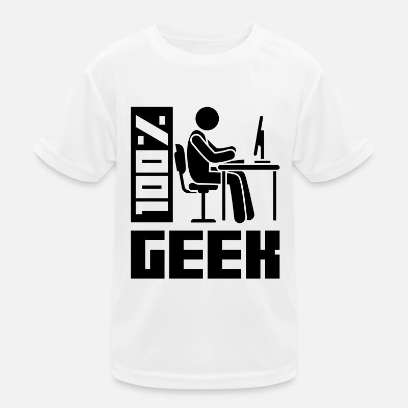 Geek Computer Icon Pc - Kids Functional T-Shirt - white