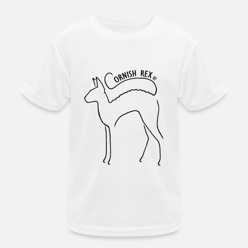 Cornish rex ry Logo schwarz Kinder Funktions-T-Shirt