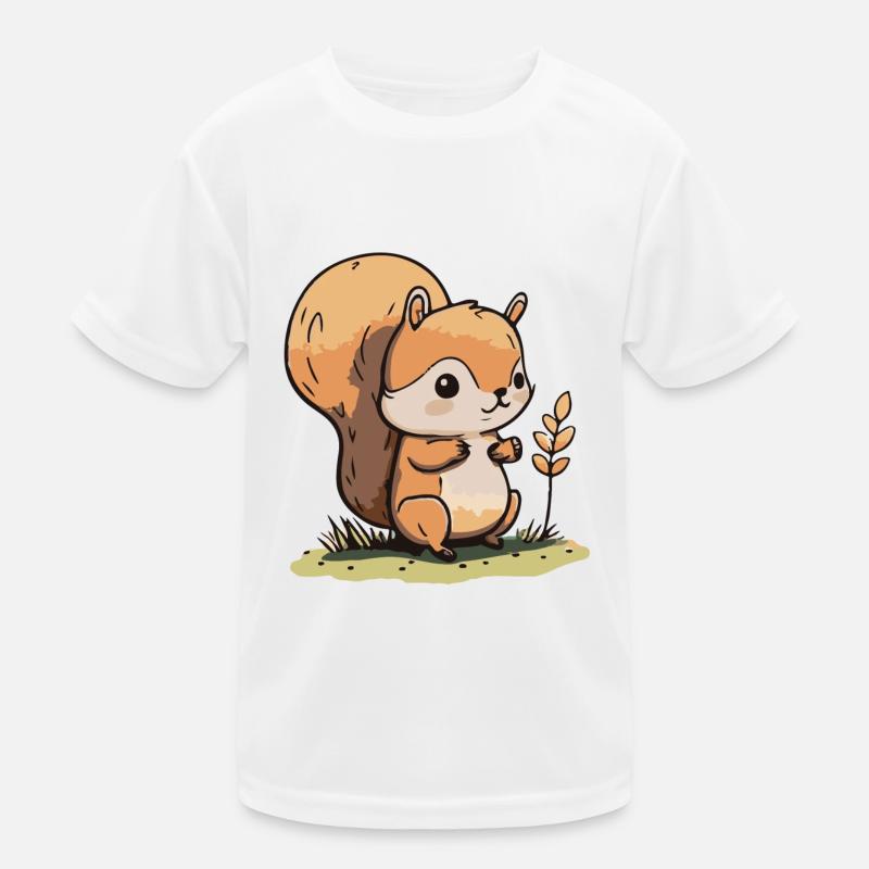 Eichhoernchen Squrirrel Comic Cute Kawaii 3 Kinder Funktions-T-Shirt