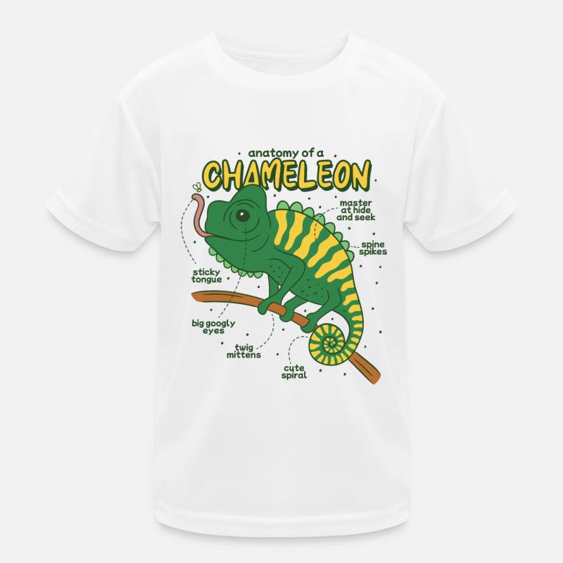 Anatomie eines Chamäleons Kinder Funktions-T-Shirt