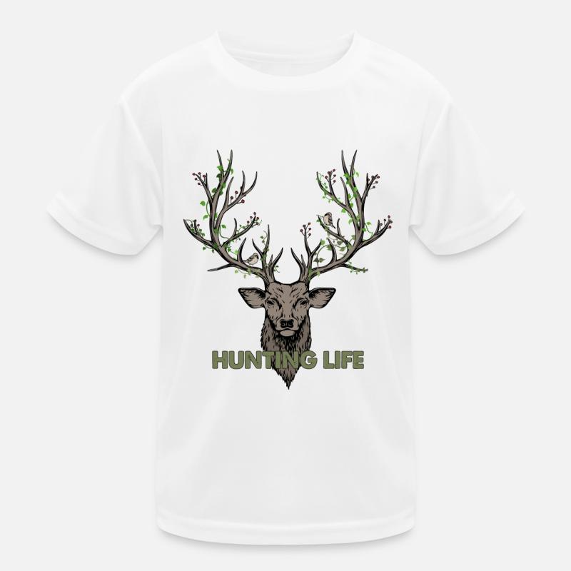 Hunting Elch mit Geweih Kinder Funktions-T-Shirt