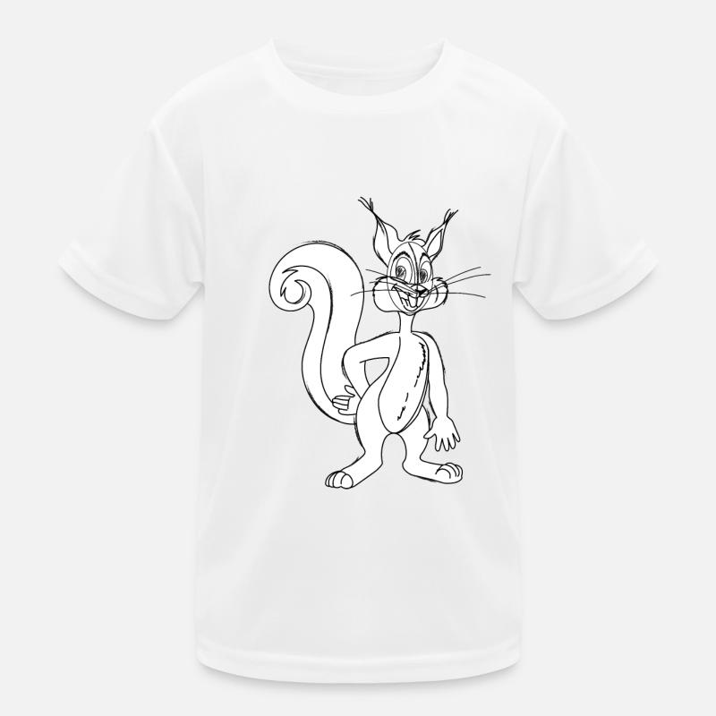Gestempeltes Cartoon-Eichhörnchen Kinder Funktions-T-Shirt