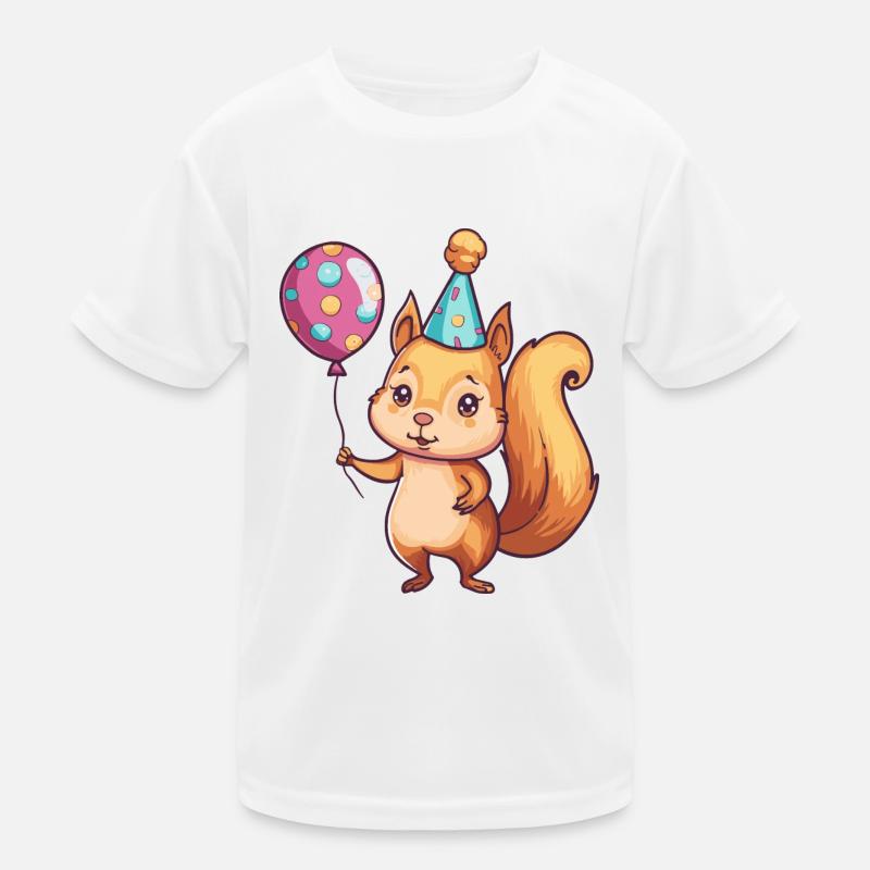 Eichhörnchen Geburtstag Comic Kinder Funktions-T-Shirt