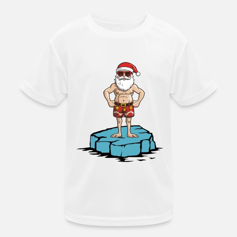 Weihnachtsmann Eisscholle Kinder Funktions-T-Shirt