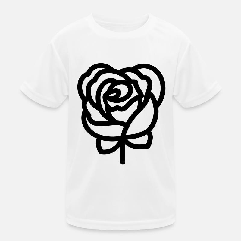 Fleur rose T-shirt sport Enfant