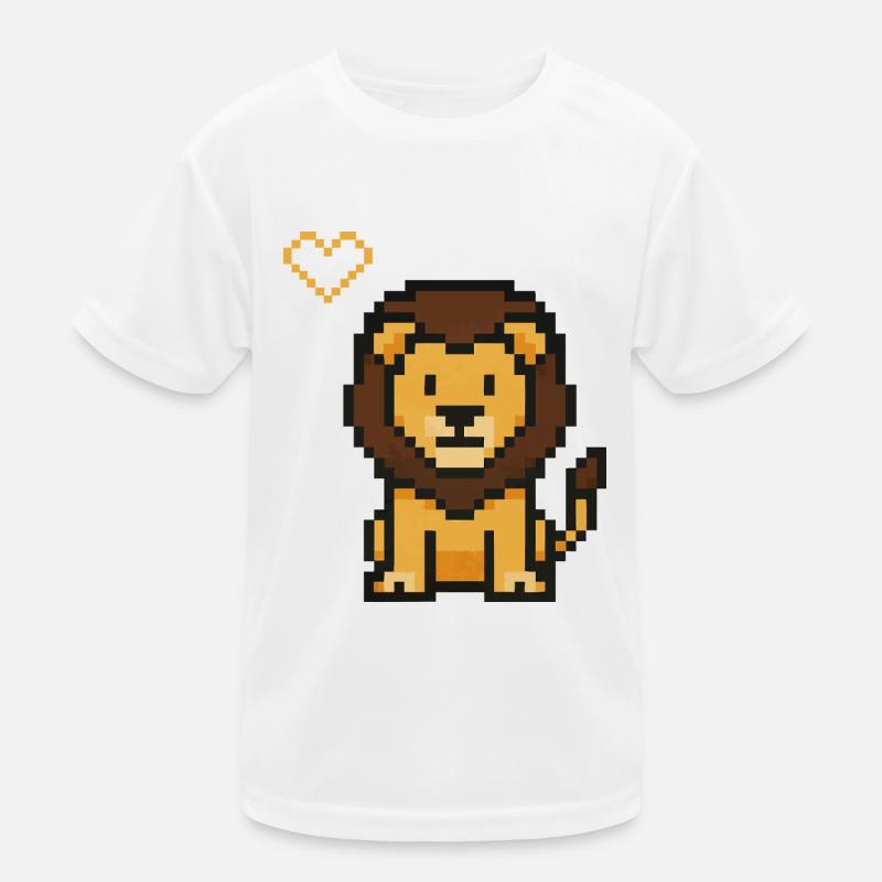 Lion Pixel Kids Functional T-Shirt