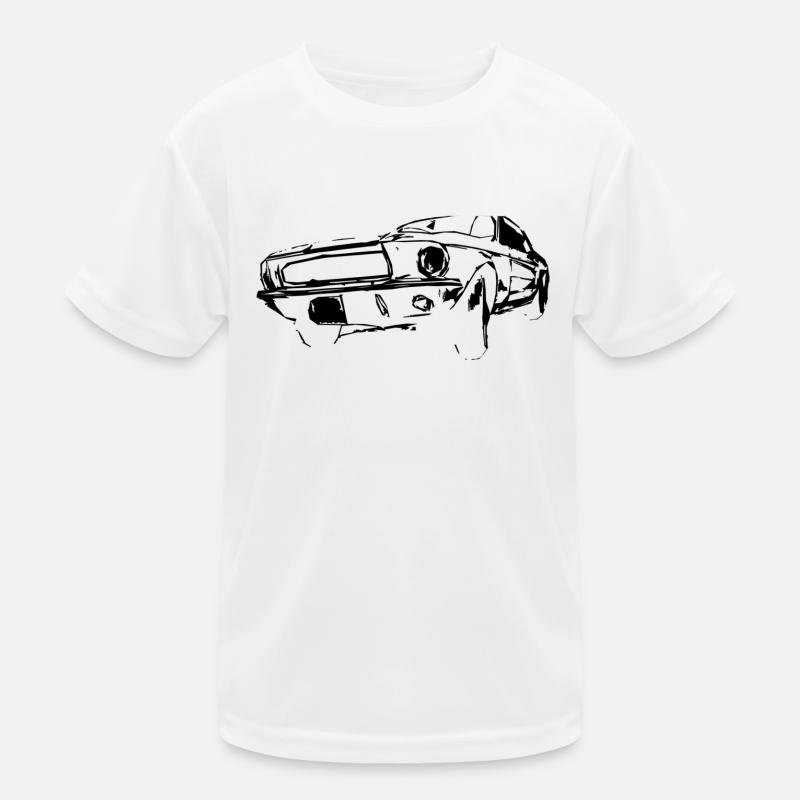 US Car Black Maglietta sportiva per bambini