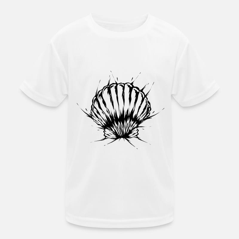 Shell Beach Holiday Kids Functional T-Shirt