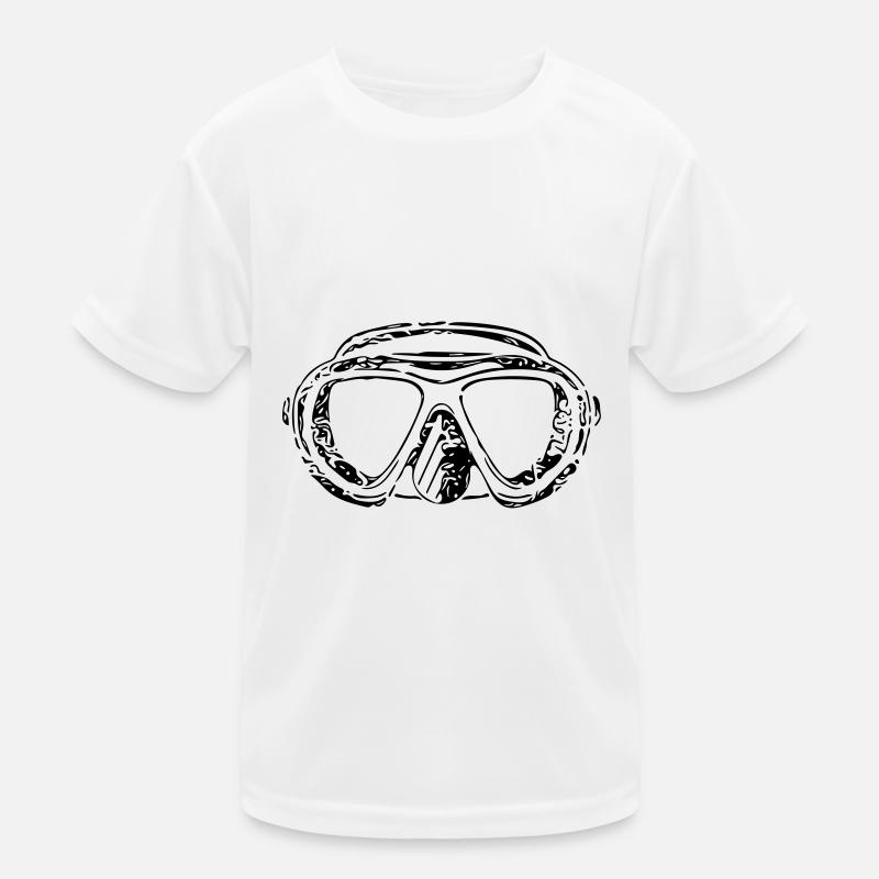Vintage Vector Diving Mask Kids Functional T-Shirt